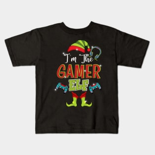 I_m The Gamer Elf Christmas Xmas Party Family Matching Kids Shirt Kids T-Shirt